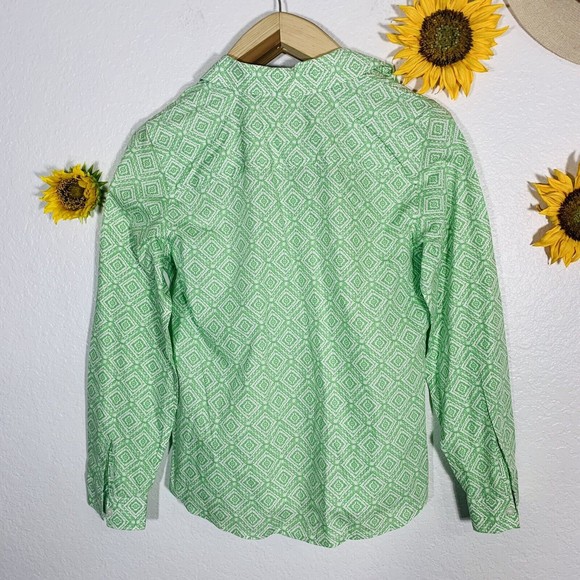 Chico’s Tribal Aztec Button No-iron Blouse Size 0 Or Small Women’s - Picture 11 of 16